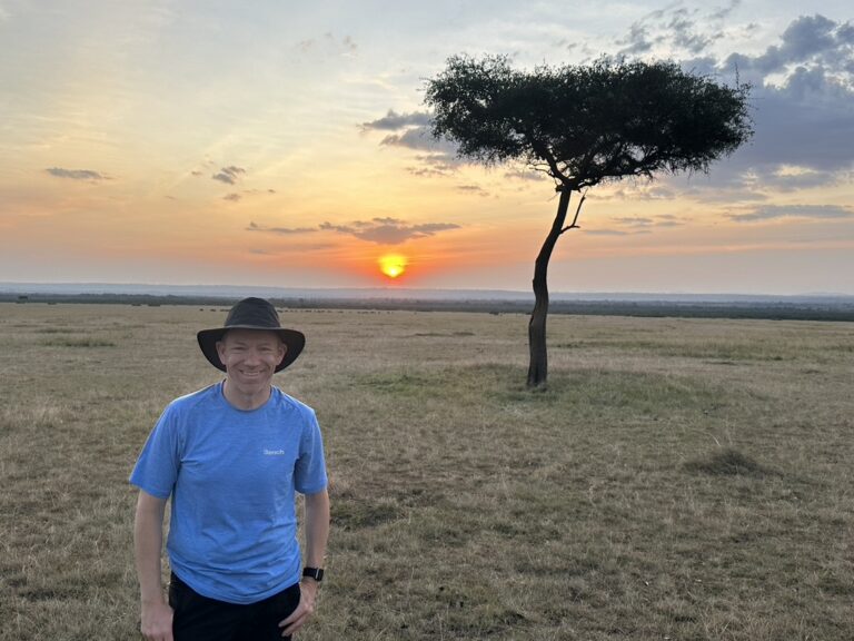 Sunset in East Africa during a Safari