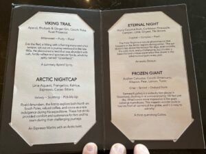 There are lots of amazing included drink choices, including alcohol, onboard Silver Endeavour during your Arctic or Antarctica Expedition Cruise