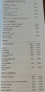 Drink prices on AmaMagna AMA Waterways