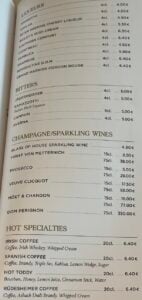 Drink prices on AmaMagna AMA Waterways