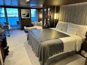 Deluxe Penthouse Suite onboard Explora I, pic by Shawn Power, Your Trusted Cruise, Tauck Tour & Africa Safari Expert