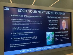 Viking Ocean Cruise's onboard booking consultant... make sure to book with the onboard your Viking Cruise!!